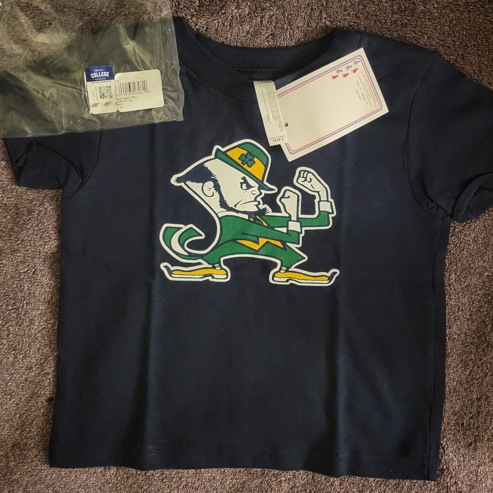 NWT Notre Dame Fighting Irish Toddler Big Logo T-Shirt - Navy